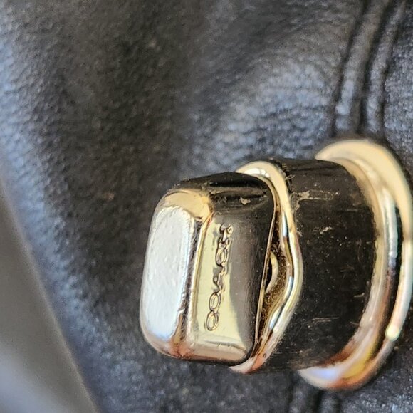 Euc Coach Edie Signature Jacquard Black Shoulder Bag Purse - Picture 6 of 13